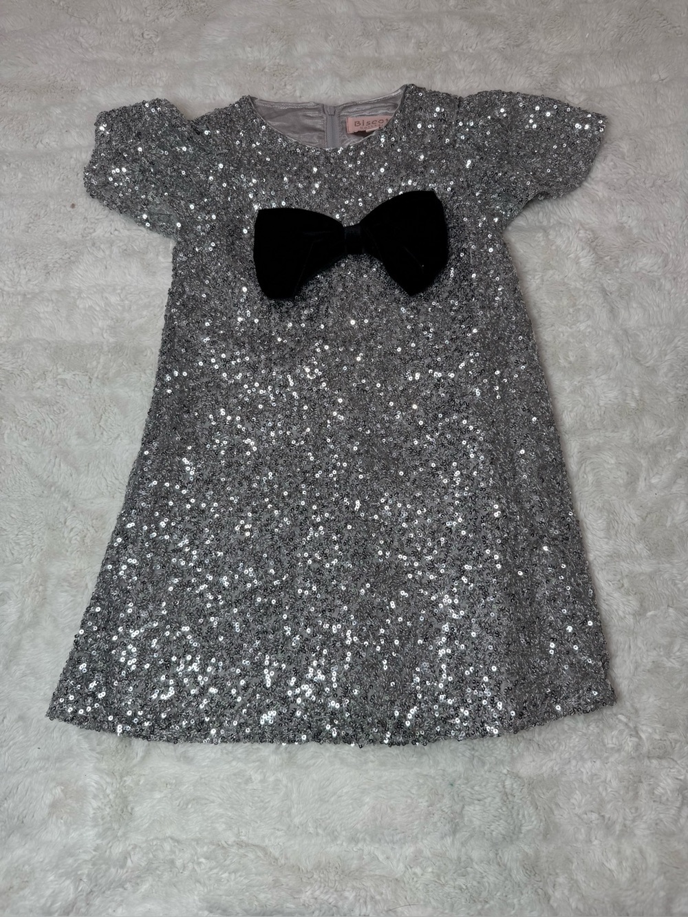 Biscotti Sequin Kids Dres with bow